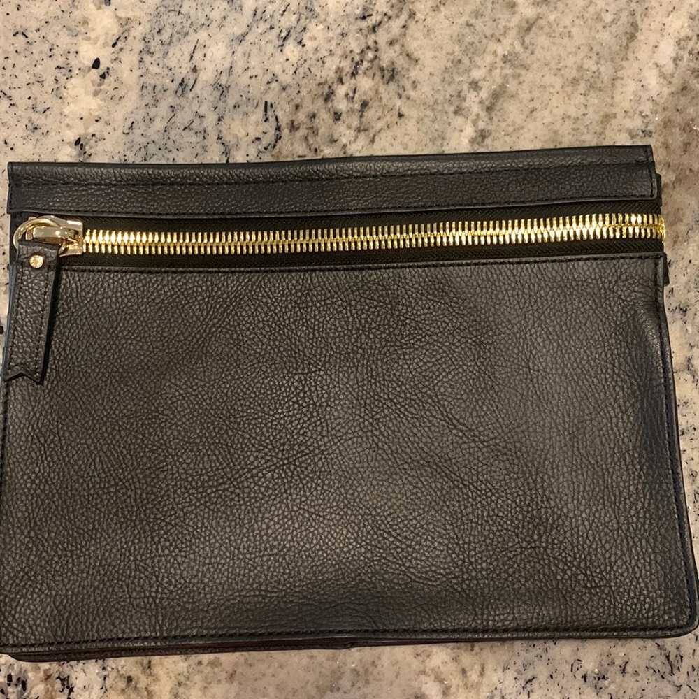 India Hicks Leather Clutch